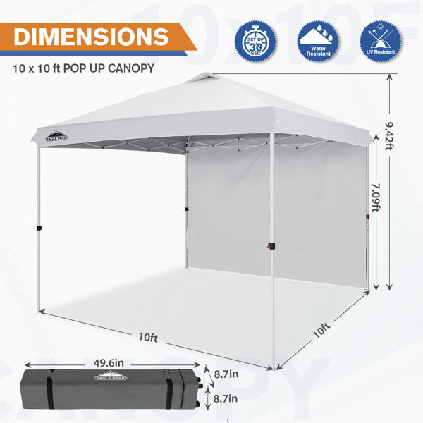 Eagle Peak Ft W X Ft D Steel Pop Up Party Tent Gazebo Wayfair